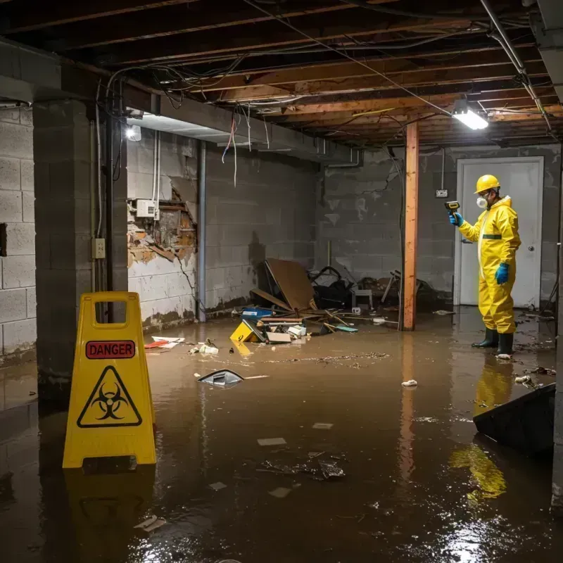 Flooded Basement Electrical Hazard in Kechi, KS Property